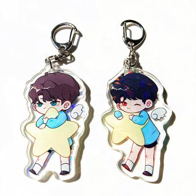 China Modern Acrylic Charms Custom Printed Acrylic Key Chain Clear Acrylic Charms for sale