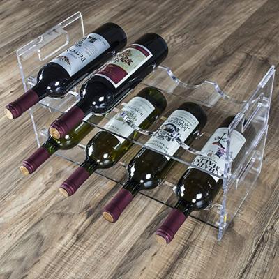 China Factory Stocked Wholesale Customized Stackable Modular Rustic Acrylic Wine Rack Wine Rack Wine Rack for sale