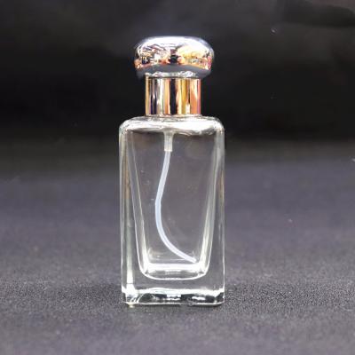 China Clear Glass Bottle 30Ml , 30Ml Perfume Glass Bottles Personal Care Perfume Square Glass for sale