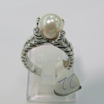 China (R-03) DY CABLE PEARL RING With Crystal for sale