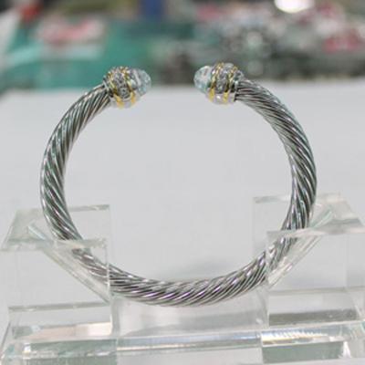 China (B-06) Cable Classics Bracelet with white topaz and crystal Fashion Design Jewelry for sale