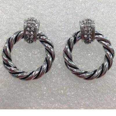 China (E-12) High Quality! Design Jewelry Gold Plated Austrian Crystal Pave CZ Earrings for sale