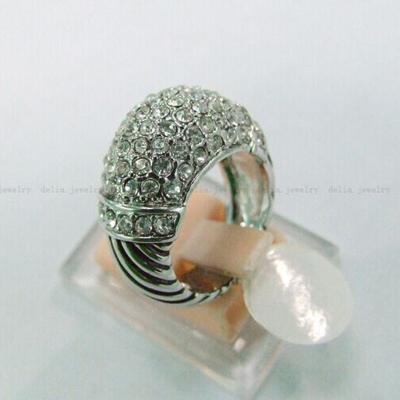 China (R-13) New Style Jewelry Women Fashion Pave Clear Cubic Zircon 925 Silver Ring for sale