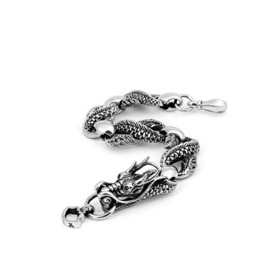 China Sterling Silver Thai Vintage Dragon Bracelet fro Men (B111701) for sale