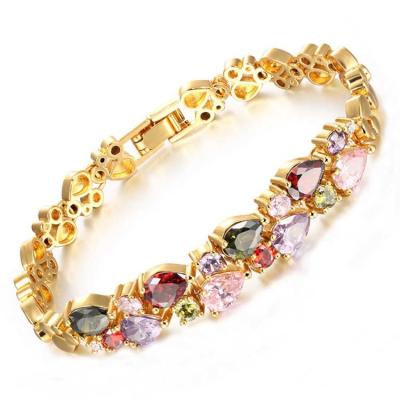 China Gorgeous Cubic Zirconia Bracelet for Women Gold Plated Tennis  Bracelet (JKS950GOLD) for sale