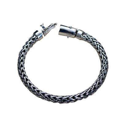 China Retro Women Men 5mm Sterling Silver Wheat Chain Link Bracelet (B20180404081) for sale