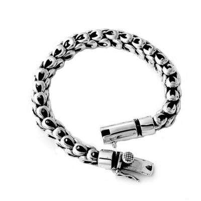 China Chunky 925 Sterling Silver Dragon Link Chain Men Bracelet (058041) for sale