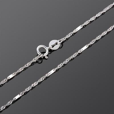 China 18K White Gold Italy Link Chain Necklace for Women Gift 16 inches (NG016) for sale