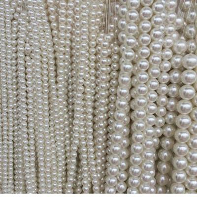 China DIY Handmade Whtie Color  3mm -30mm  Round ABS Plastic Imitation Pearls Loose Beads for sale