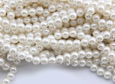 China Whtie Color  3mm -30mm  Round ABS Plastic Bead Imitation Pearls Strand for sale