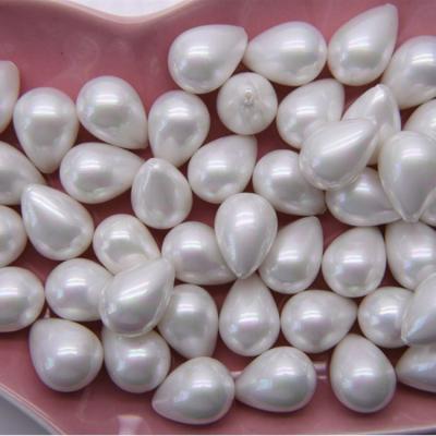 China Wholesale High Quality DIY Handmade 13mmx18mm Drop Shap Shell Pearl Loose Beads for sale