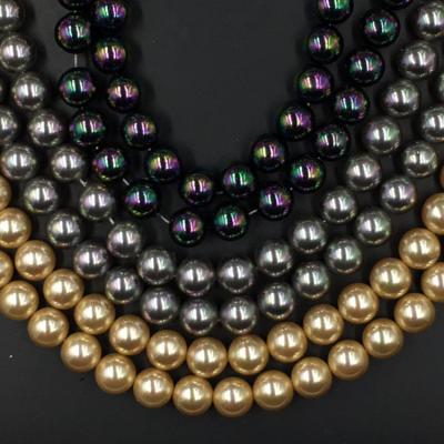 China Wholesale High Quality  16mm Round Shap Shell Pearl Strand 16 inches for sale