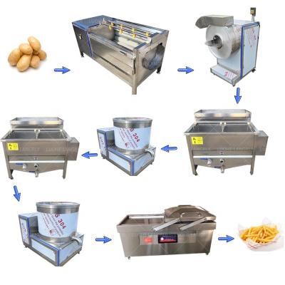 China Factory Price Frozen French Fries Vegetable Processing Plant Chips Making Machine Production Line for sale