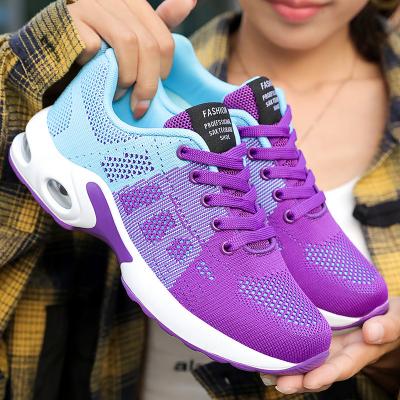 China Fashion Trend Hot Sale 2023 Breathable Sneakers For Women And Ladies Lightweight Fashion Sports Running Shoes Casual Flat Walking Style Shoes for sale