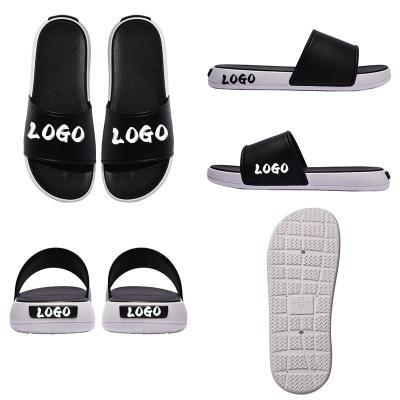 China PVC Wholesale Solid Outdoor Slides Footwear Plain  Sandal Pvc Custom Logo Slippers Unisex Blank Slide Sandal Oem Slides Slippers for sale