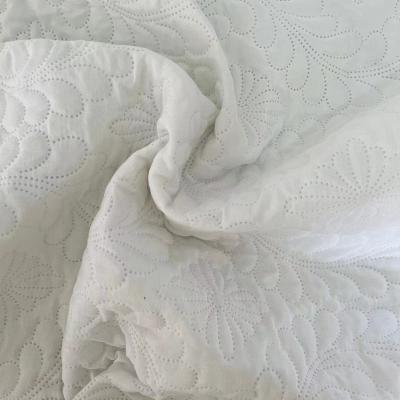 China Waterproof Fabric Changxing Factory White Woven Brushed 100% Polyester Mattress Fabric for sale