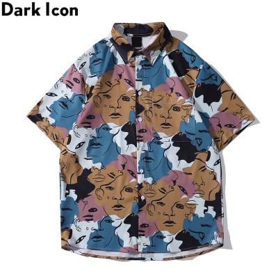 China Summer Mens Hawaiian Shirt Full Print Shirt Breathable Outerware Shirts For Man for sale