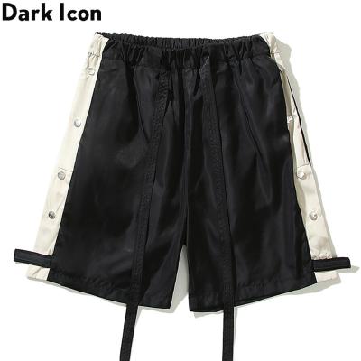 China QUICK DRY Side Button Color Contrast Elastic Waist Draw String Mens Shorts High Street Mens Shorts for sale