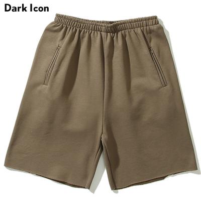 China Plain High Street Mens Breathable Shorts Open Hem Solid Color Shorts Mens for sale