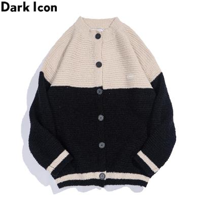 China Autumn Knitwear Men's Plus Size Women's Sweater Cardigan Color Block Size Sweater 2 Colors for sale