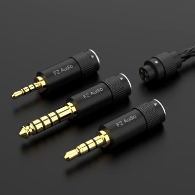 China For Inear Earphone FZ F2 Pro Connector 3.5 4.4 Silver Plated Hi-Fi 16 Core Earphone Boost Jack 2.5 Jack For TRN VX Pro TA2 V90 TA1 ZSX TA2 for sale