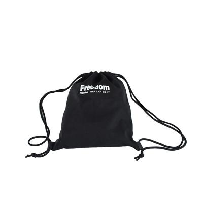 China Nylon Drawstring Backpack Water Resistant String Bag Sports Sack Pack Gym Bag With Side Pocket for sale