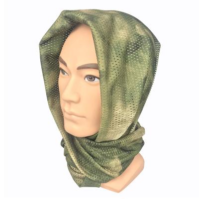 China Custom Made KeffIyeh Military Tactical Net Cloth High Quality Mesh Desert Army Men's Soft Lightweight Arab Camouflage Scarf for sale