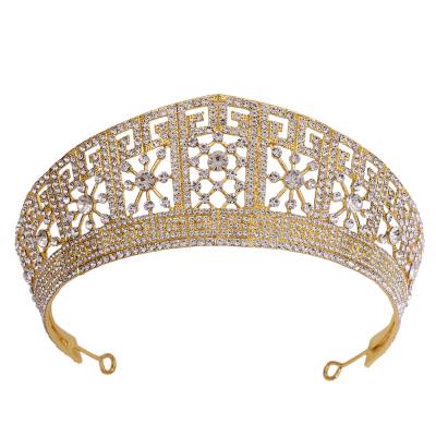 China Fashionable Elegant Royal Crown Crystal Tiara Bridal Crown Tiara Crown Queen Princess Pageant Rhinestone RS276 Silver and Gold for sale