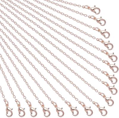 China CP245SF CLASSIC Flat Diamond Cut Iron Links Cable Chain Necklace For Pendant Jewelry Making for sale