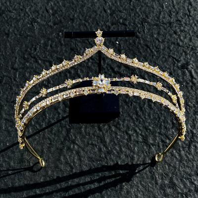 China Miss Universe Crown Pageant zircon wholesale elegant fashionable tiaras and crowns for wedding hair accessories for sale