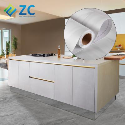 China ZHICAI Marble Contact Paper Decoration Film Kitchen Wall 3D Stone Rolls Wallpaper Sticker Oil Proof Traditional Indoor Marble for sale