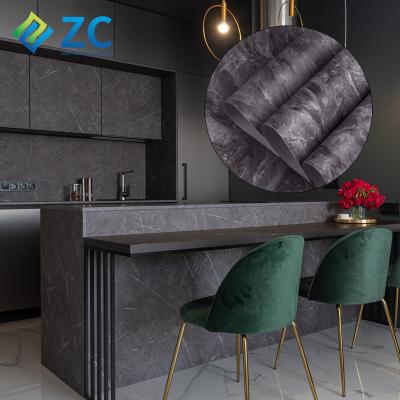 China ZHICAI 3D Marble Kitchen Wallpaper Self-adhesive 3D Wallpaper Stone Wall Sticker Oil Proof Home Decoration Peel and Stick for sale