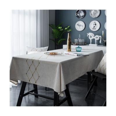 China Hot Sale Home Decor Table Cover Waterproof, Simple Style Waterproof Table Cloth# for sale