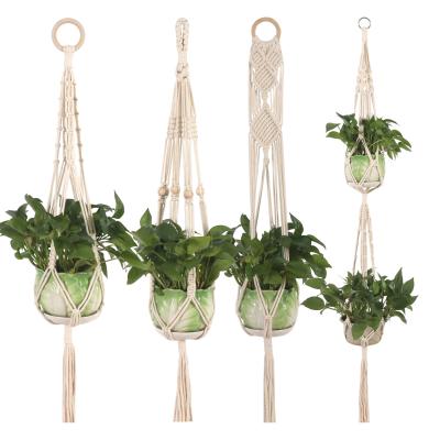 China 100% Handmade Creative Design Crochet Hangings, Handmade Home Deco Macrame Plant Hanger# for sale