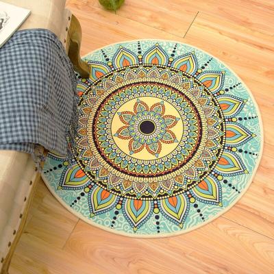 China Cartoon style non-slip round rug round rug style non-slip round rug living room study room bedroom coffee table floor mat game chair bohemian cushions for sale