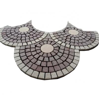 China Saudi Arabia Modern Outdoor Cheap Granite Stone Pavings Mesh Back Pavers Tile For Paver for sale