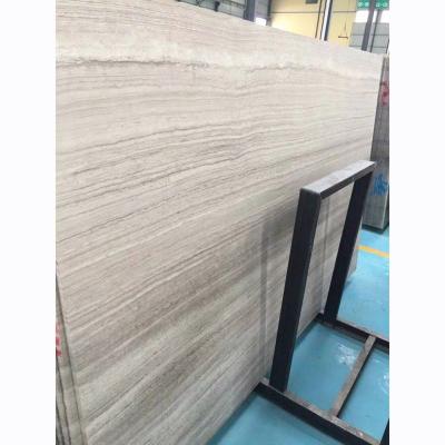 China Serpeggiante Modern Natural White Wood Vein Oak Slab Wood Marble Flooring Tiles Price for sale