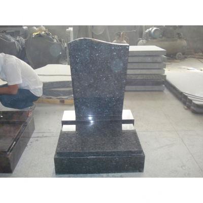 China Modern Blue Pearl Granite Grave Stone for sale