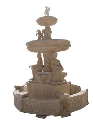 China Modern Garden Small Angel Beige Marble Water Fountain In Door Prices for sale