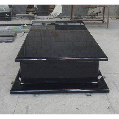 China Wholesale Large Modern China Black Granite Monuments Headstone for sale