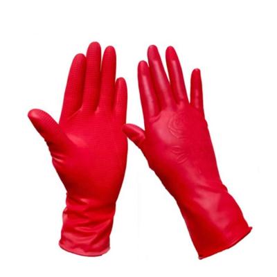 China Good Toughness And Resistance To Pulling Latex Gloves Household Cleaning Non-slip Wear Wash Dishes Waterproof Elastic Rubber Gloves for sale