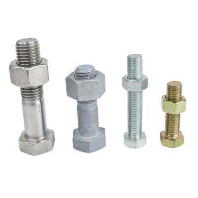 China Surface is Smooth Fasteners Galvanized Stainless Steel A2-70 A4-80 DIN 933/934 M5-M52 SS304 SS316 Hex Bolt Nut Bolt and Nut for sale