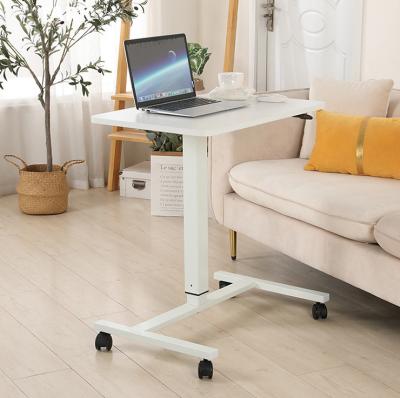 China School Office Furniture Modern Design White Wooden Pneumatic Height Desk with Wheels for sale