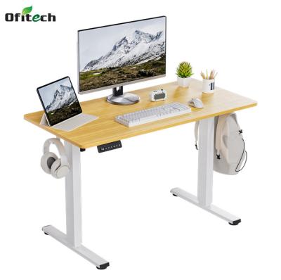 China Height Adjustable Rolling Cart with Lockable Wheels Wooden Grain Mobile Laptop Desk for sale