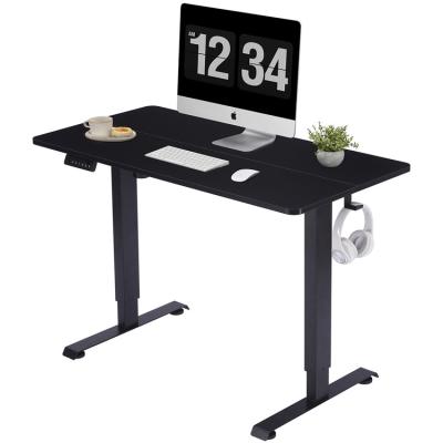 China 25 mm/s Height Adjustable Black Metal Ergonomic Gaming Desk for Computer and Office for sale