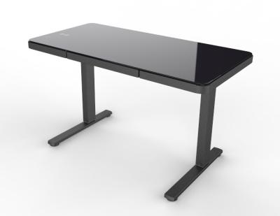 China Transform Your Office Building with Single Motor Standing Desk and Glass Tabletop for sale