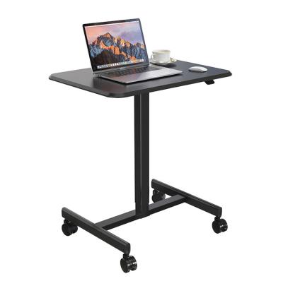 China Commercial Furniture Small Black Wooden Laptop Standing Desk with Adjustable Height for sale