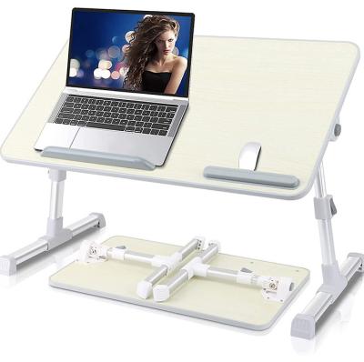 China Modern CEO Office Desk Table White Color Laptop Desk Manual Folding Sit Standing Study Table for sale