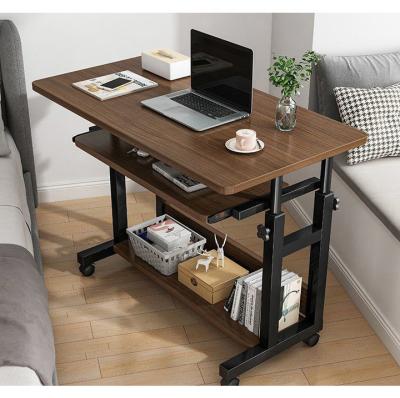 China Solid Wood Style PANEL Movable Manual Standup Desk for Small Office and Coffee Room for sale