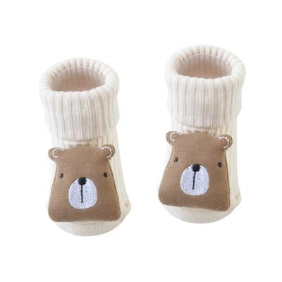 China New Korean Embroidered Antibacterial Baby Doll Socks Glue Non-slip Flooring Antibacterial Socks Baby Toddler Socks for sale